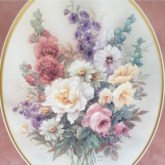 Signed Lena Liu "Summer Bouquet" Framed Print - Picture 3 of 9